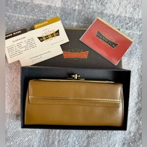 Vintage Renwick Brown Leather Wallet Canadian Brand in Box